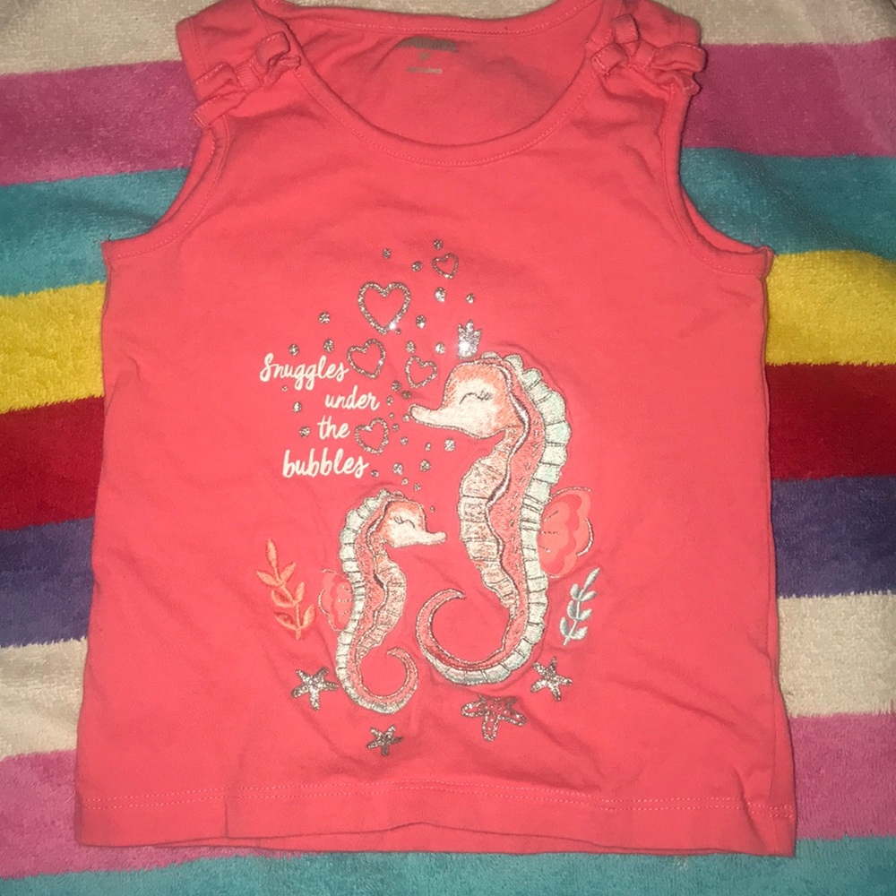 Pink under the sea tank top size 2T